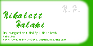 nikolett halapi business card